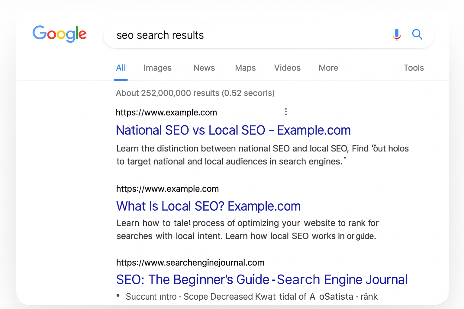 SEO Search Results